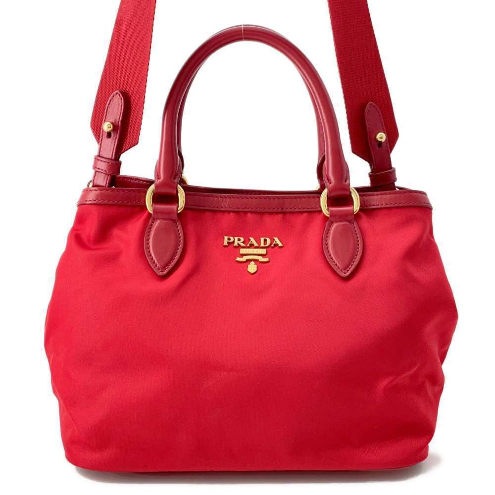 Prada Tessuto tote Shoulder bag red